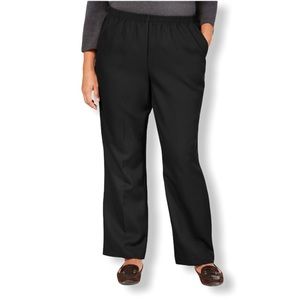 Karen Scott Womens Black Straight Leg Pant Trouser